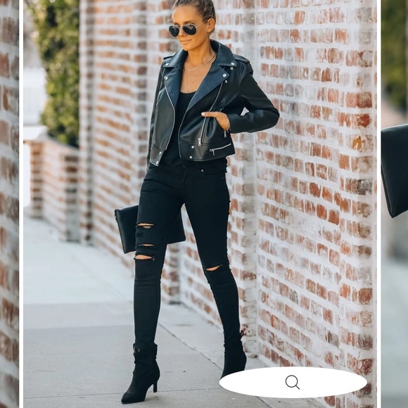 Vici Jackets & Blazers - Vici Gramercy pocketed faux leather Moto jacket